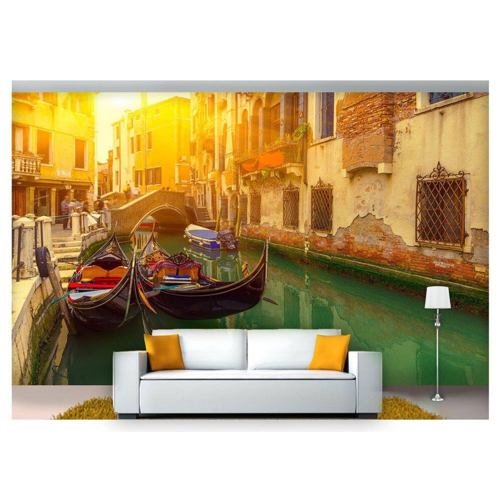 Papel De Parede Cidade Antiga Veneza Gondola  Cda15