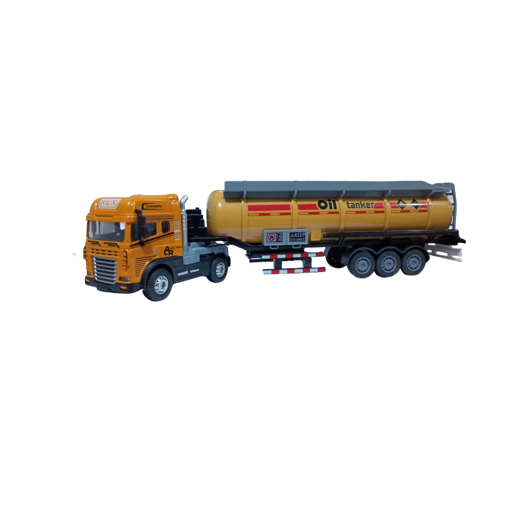 Caminhão Tanque Oil Tanker 1:24 Die Cast Amarelo