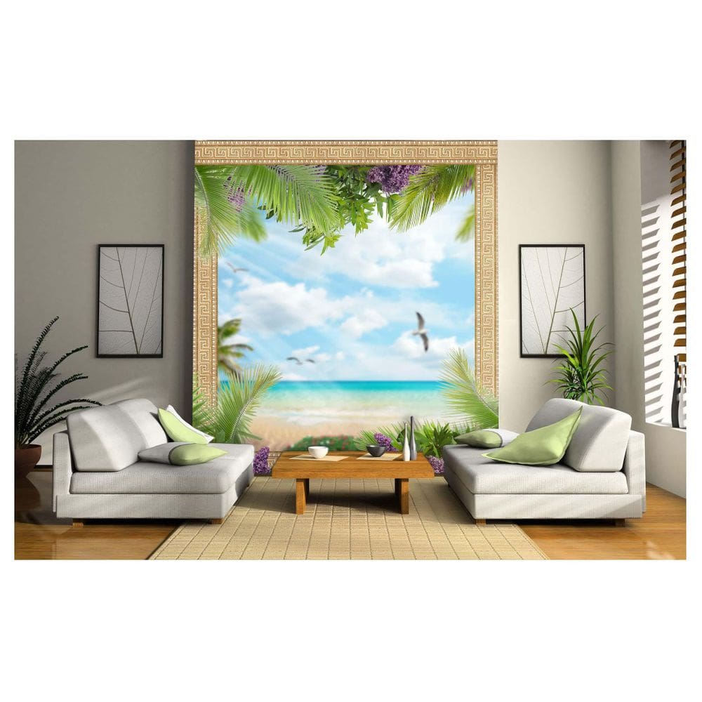 Papel De Parede Paisagem Digital Ban 3D Dav67