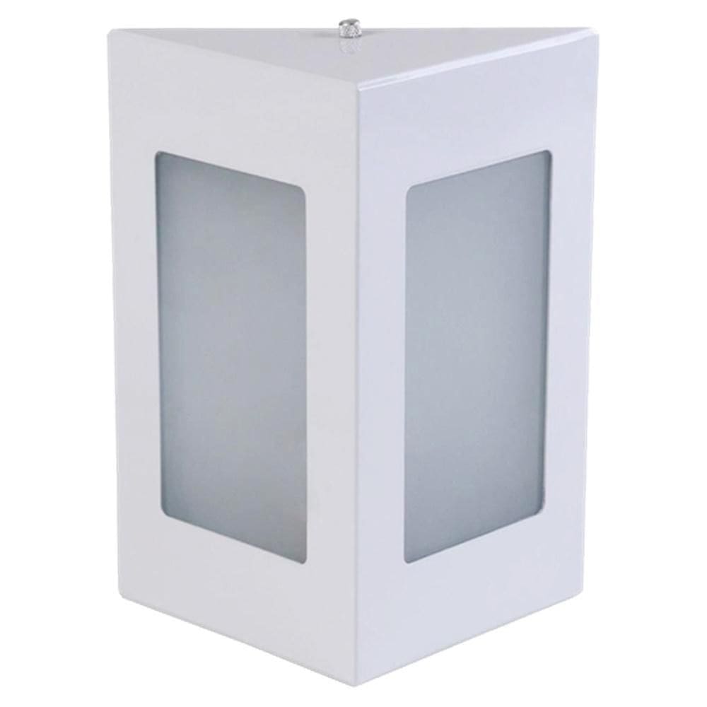 Arandela Triangular Luminária 2 Vidros Muro Ou Parede Opl