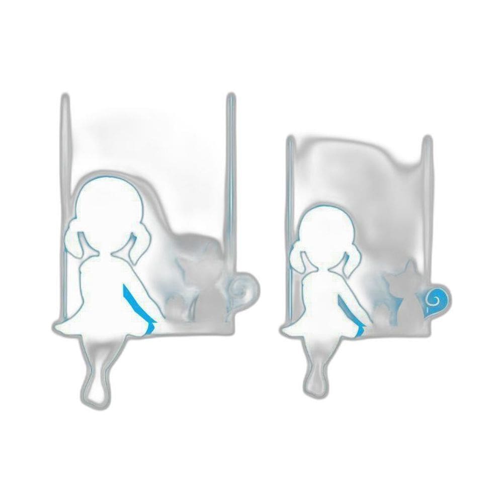 Stencil Tamako Menina Balanço - 20X25Cm - Ref B271