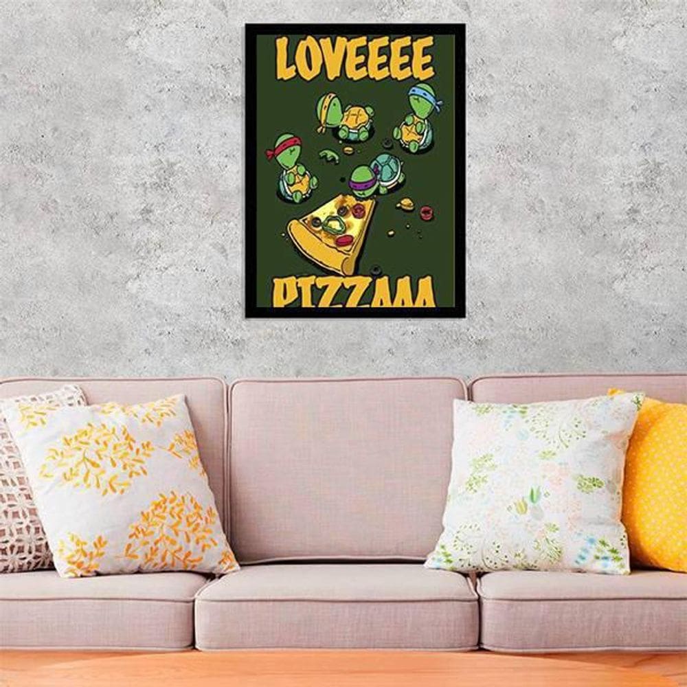 MP - Quadro Decorativo Pizza Lovers 34x23cm