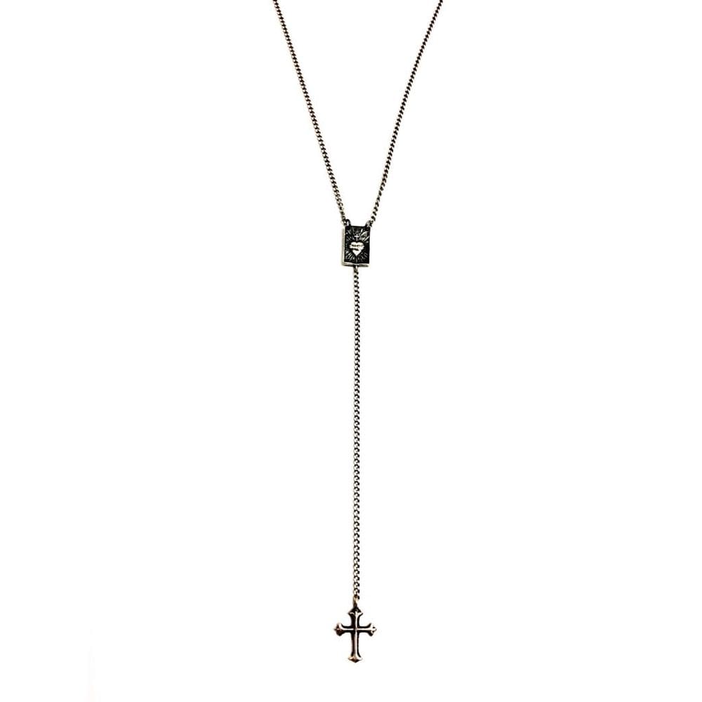 Colar Rosso Envelhecido Cruz Pendurada