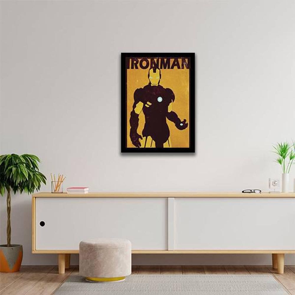 Quadro Decorativo Decorativo Silhueta Iron Man