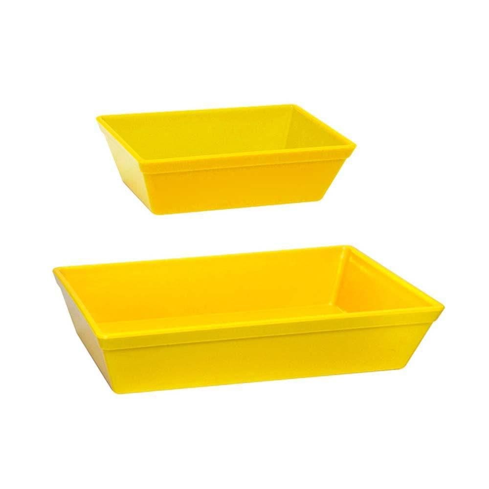 Kit Travessa Stillo Vemplast 2 Peças P+G Amarelo