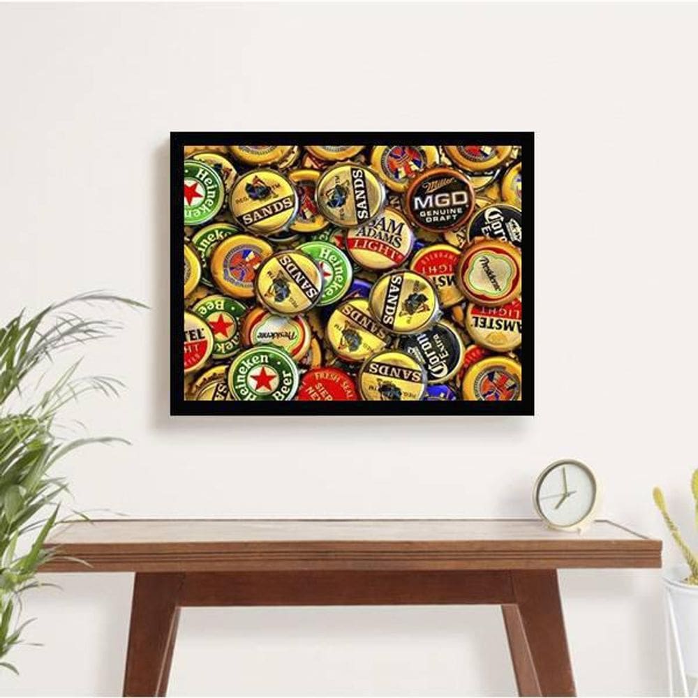 MP - Quadro Decorativo Tampinhas De Cerveja 3