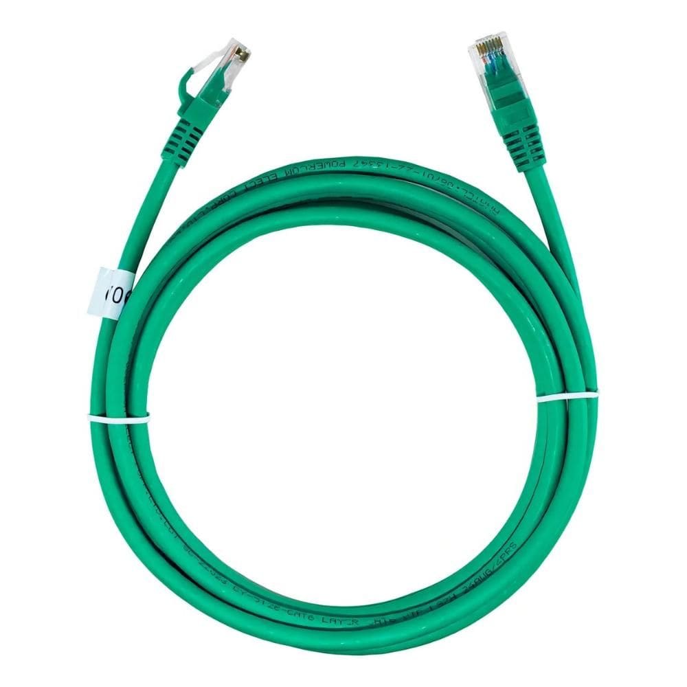 Cabo de Rede UTP (Patch Cord) RJ45 Cat 6 - 1.5 metros - Certificação Anatel - Verde - Seclan
