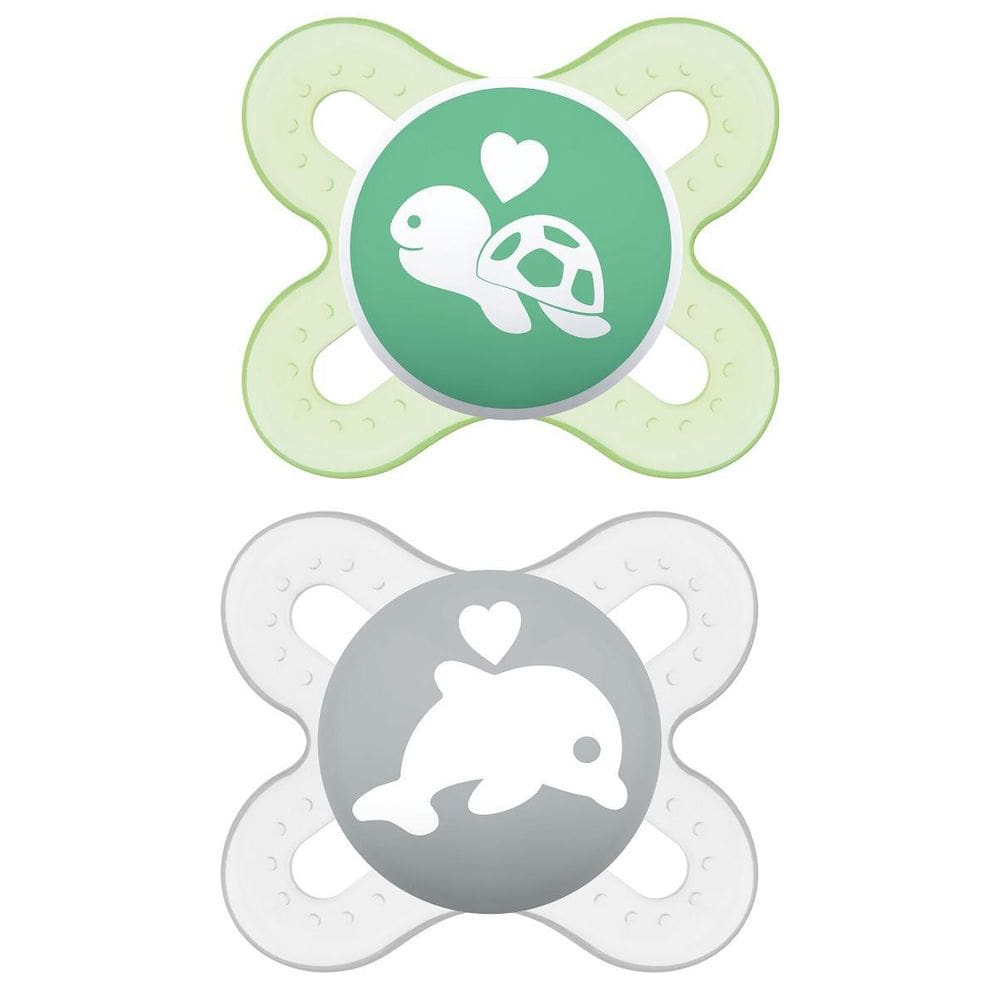 Chupeta Start Dupla Tam 1  0 - 2 Meses  Verde E Cinza - Mam