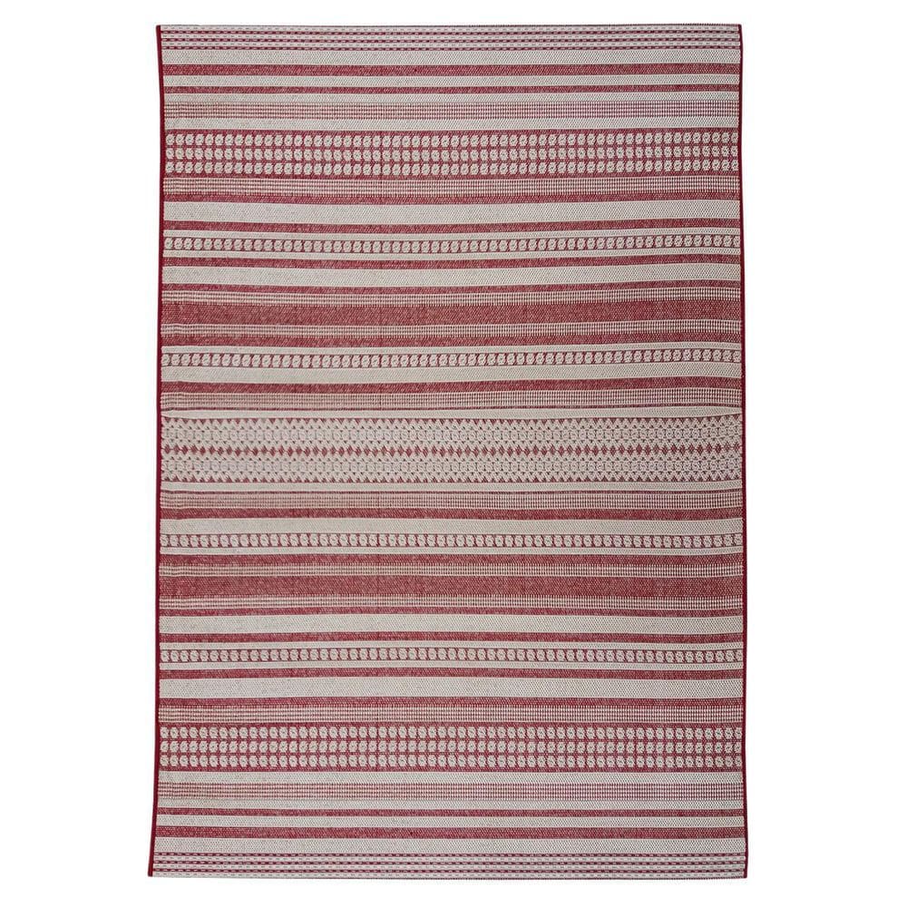 Tapete Nature Listra 200X300 Sisal Listrado Vermelho Tp Bali