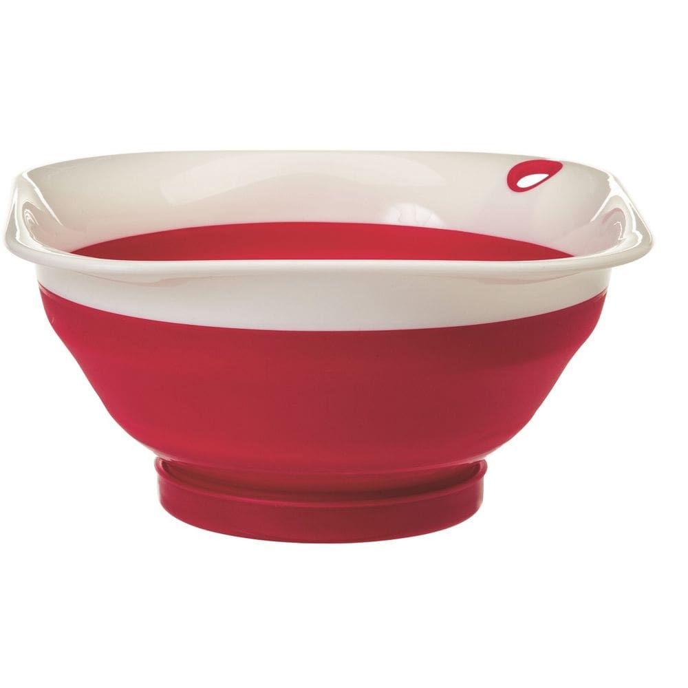 Escorredor quadrado, Dobrável com suporte, na cor vermelha