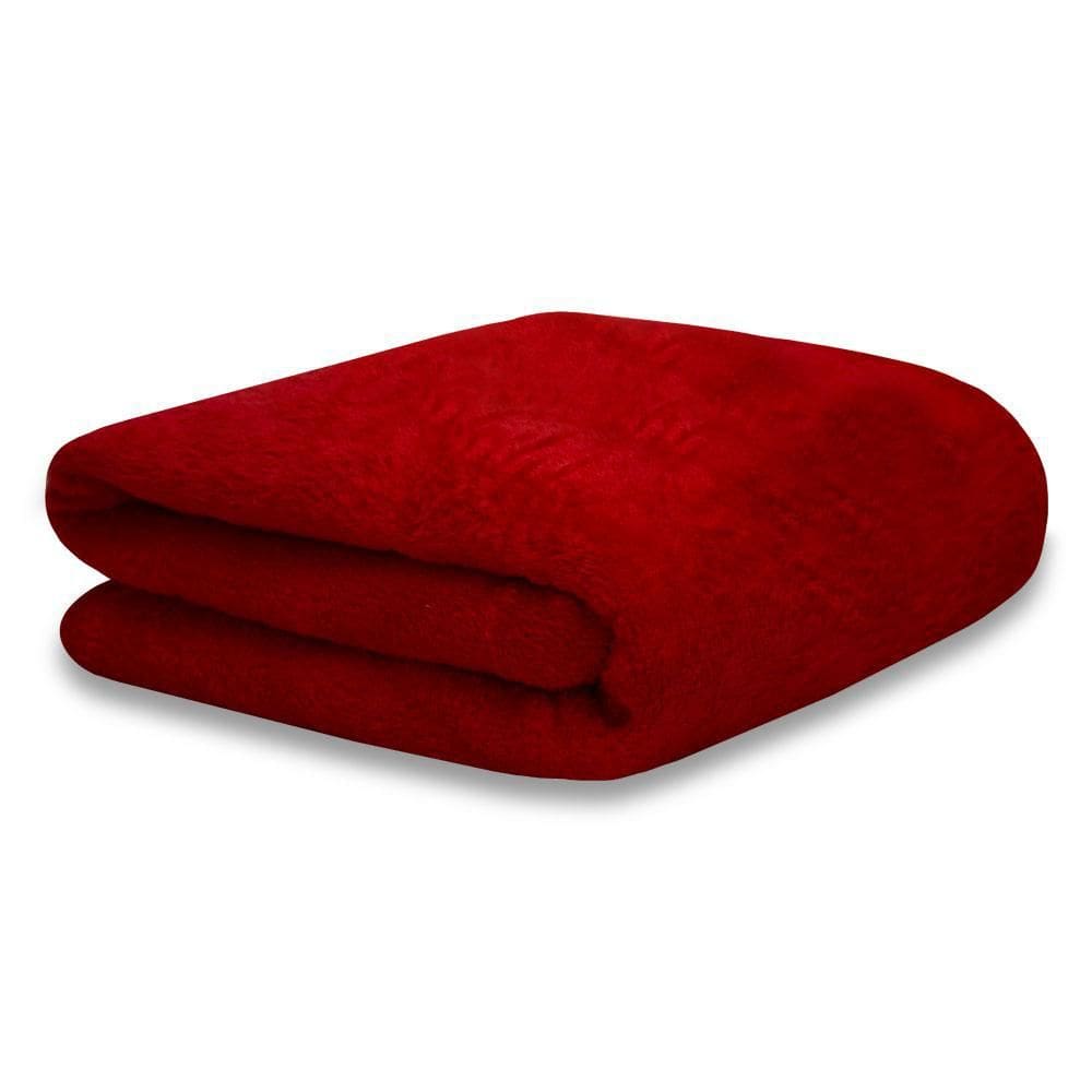Mantinha Soft Fleece Premium 01 Peça - Vermelho Rubi