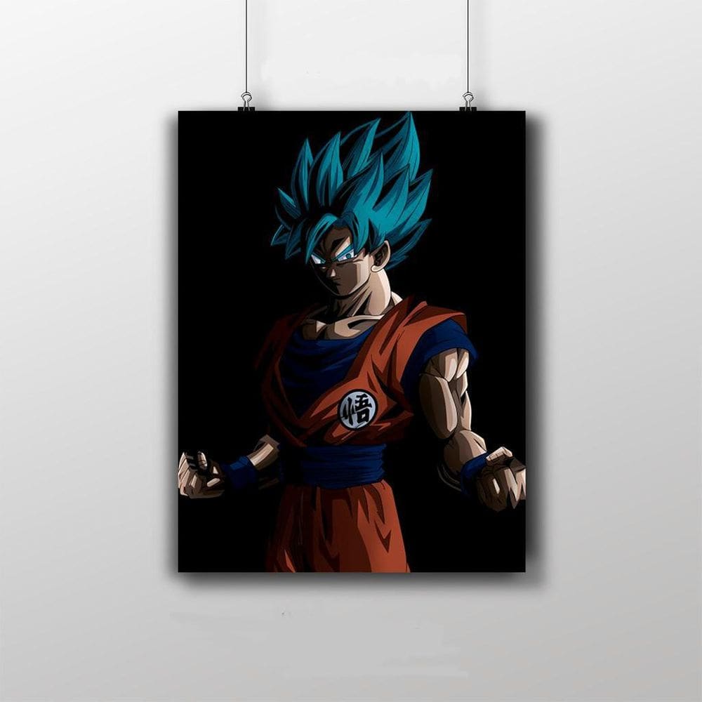 Placa Decorativa Goku Super Saiyajin Blue Dragon Ball Supe