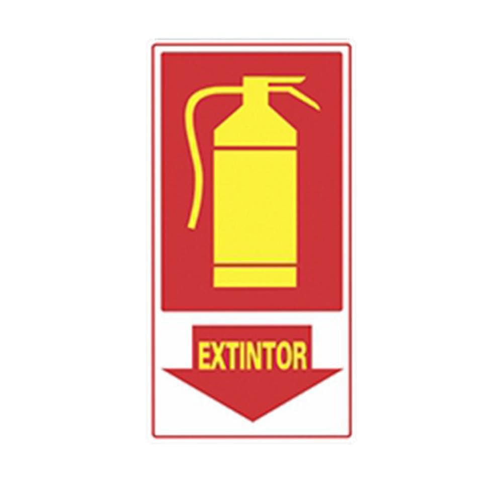 Placa Fotoluminescente Extintor Unidade