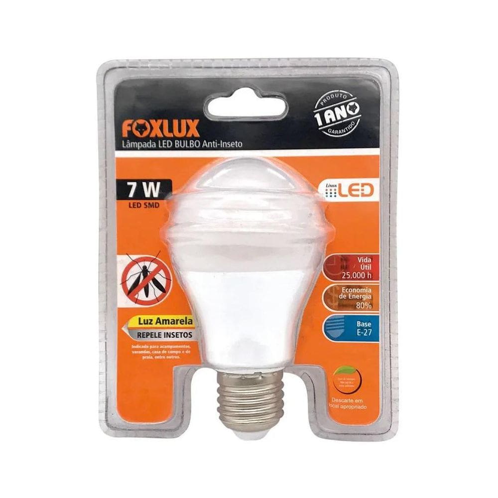 Lâmpada Led Bulbo Anti Inseto 7W Bivolt