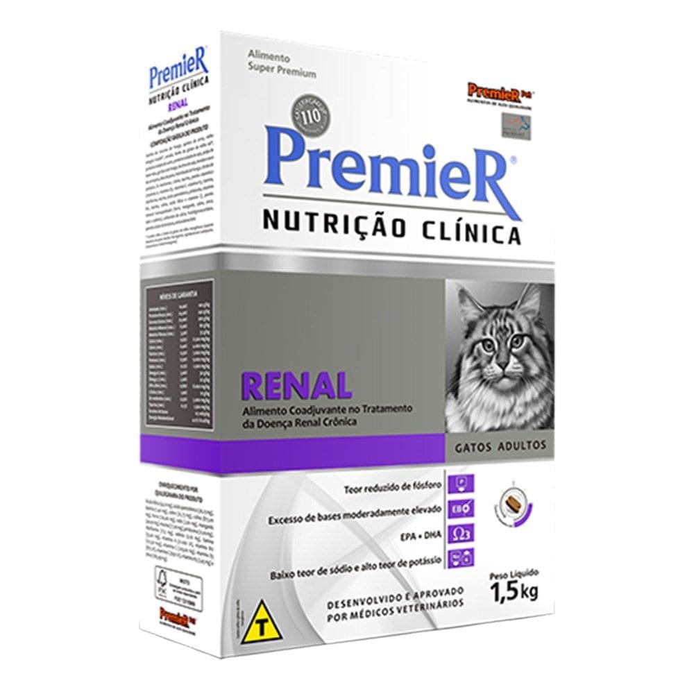 Ração Premier Nutrição Clínica Renal Gatos Adultos 1,5kg