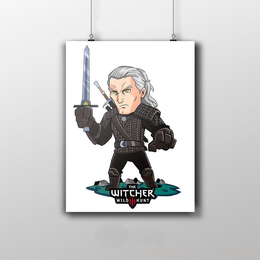 Placa Decorativa Geralt De Rívia - The Witcher Desenho