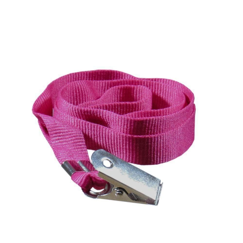 Cordão Para Crachá Com Jacaré Rosa 12Mm Marpax 10Un