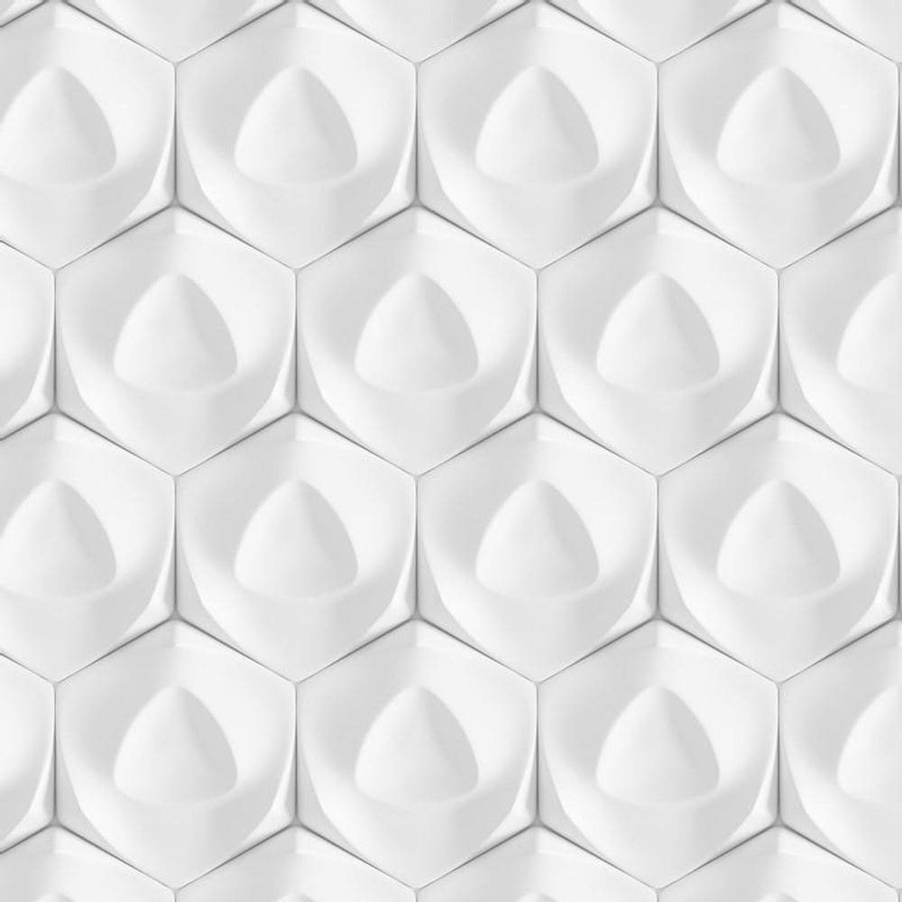 Papel De Parede 3D Lajota Parallelograma Geometrico Adesivo