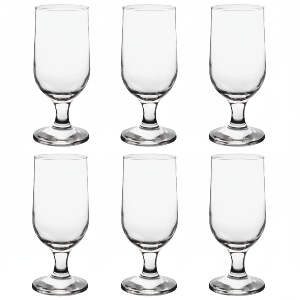 Jogo 6 Taças de Vidro 300ml Para Cerveja Pasabahçe