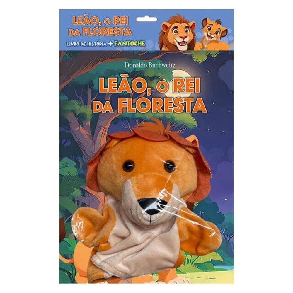 Leão, O Rei Da Floresta - Livro De História + Fantoche