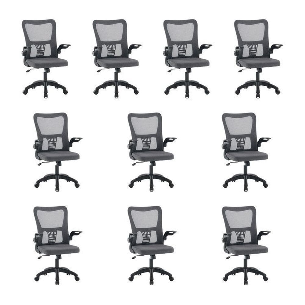 Kit 10 Cadeiras de Escritório Diretor Baltimore com Sistema Relax Preto