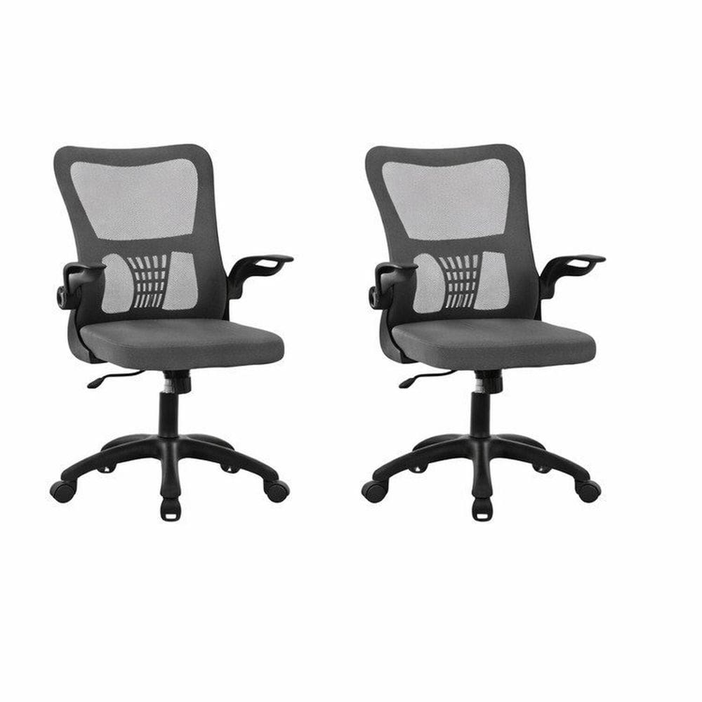 Kit 2 Cadeiras de Escritório Diretor Baltimore com Sistema Relax Preto