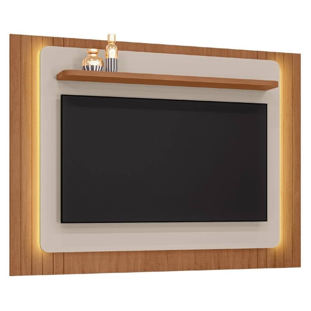 Painel Para TV Até 60 Polegadas com Detalhe Frisadado Pompeia