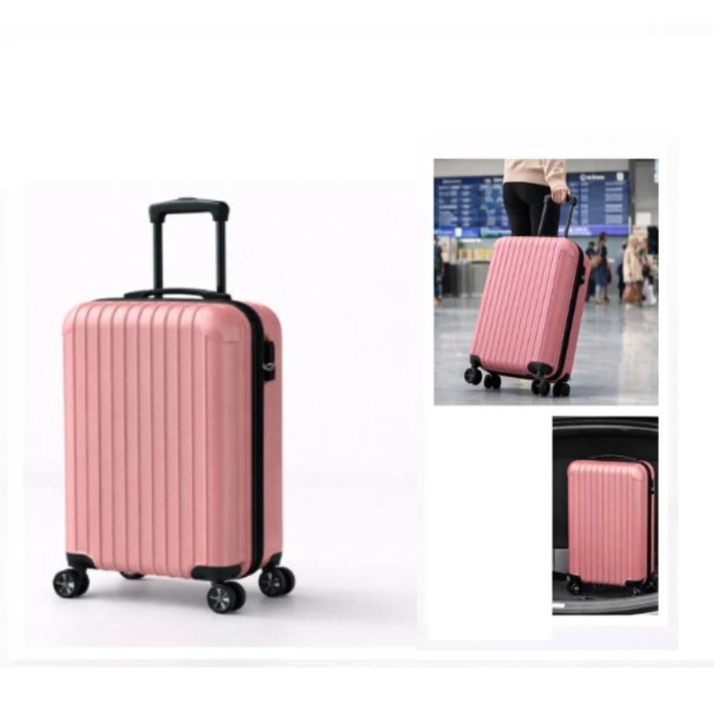 Mala Viagem Rigida Abs Bordo Pequena Giro 360 Mao Padrao Rose