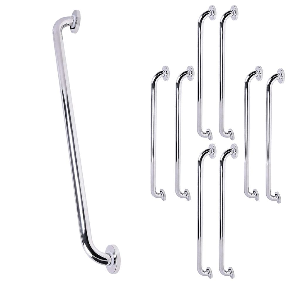 Barra de Apoio Alca 80cm kit 8 Uni Acessibilidade Idoso Cadeirante Deficiente Box Banheiro Corrimao Seguranca Corredor