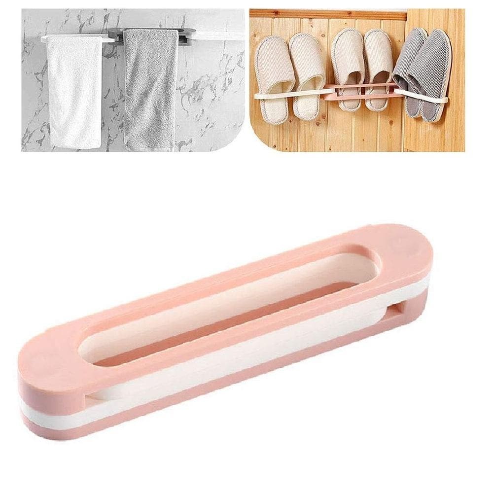 Suporte Organizador De Sapatos De Parede Rosa Para 3 Pares 6 Chinelos Pantufa Otimo Para Armario Guarda Roupa E Espaco R