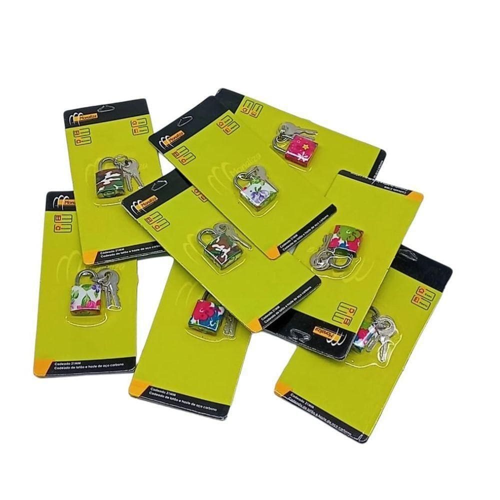 Cadeado Mini Bagagem Mala Armario 21Mm Colorido Latao Tsa 2 Chaves Academia Bolsas