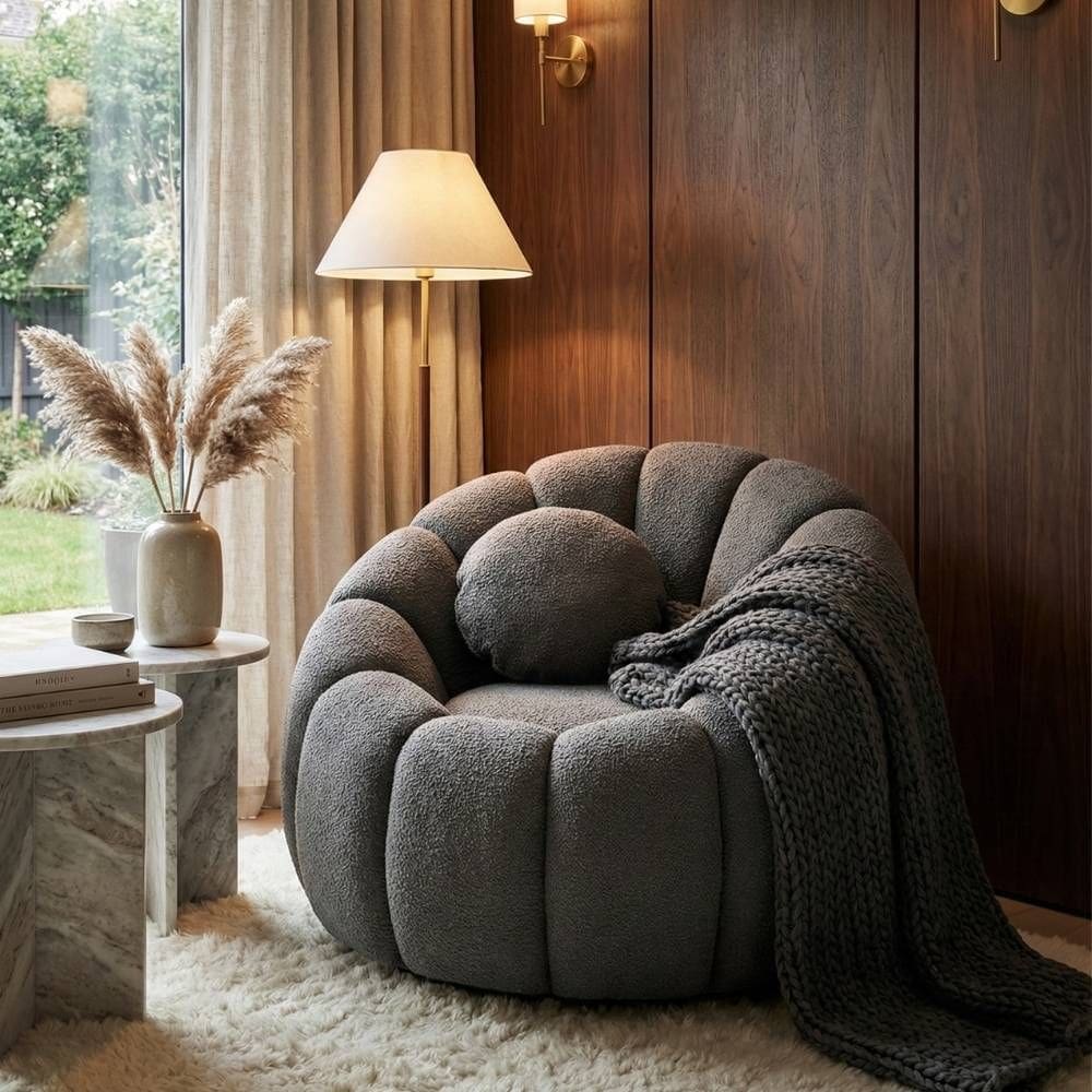 MP - Poltrona Decorativa Concha C Almofada Bo