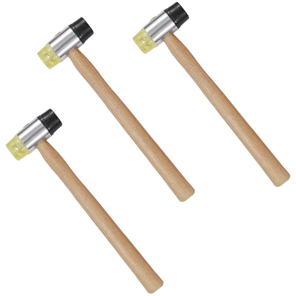 Martelo Intercambiavel Kit 3 Uni Artesanato Montagem Reparo Madeira Moveis Construçao Mercearia Obra Luthier Multiuso
