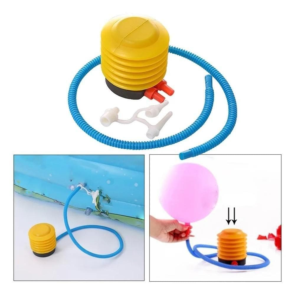 Bomba Inflador Desinflador De Pé Mao Manual Maquina Encher Boias Piscina Sanfonada Desinflar Colchao Bola Bote Inflavel