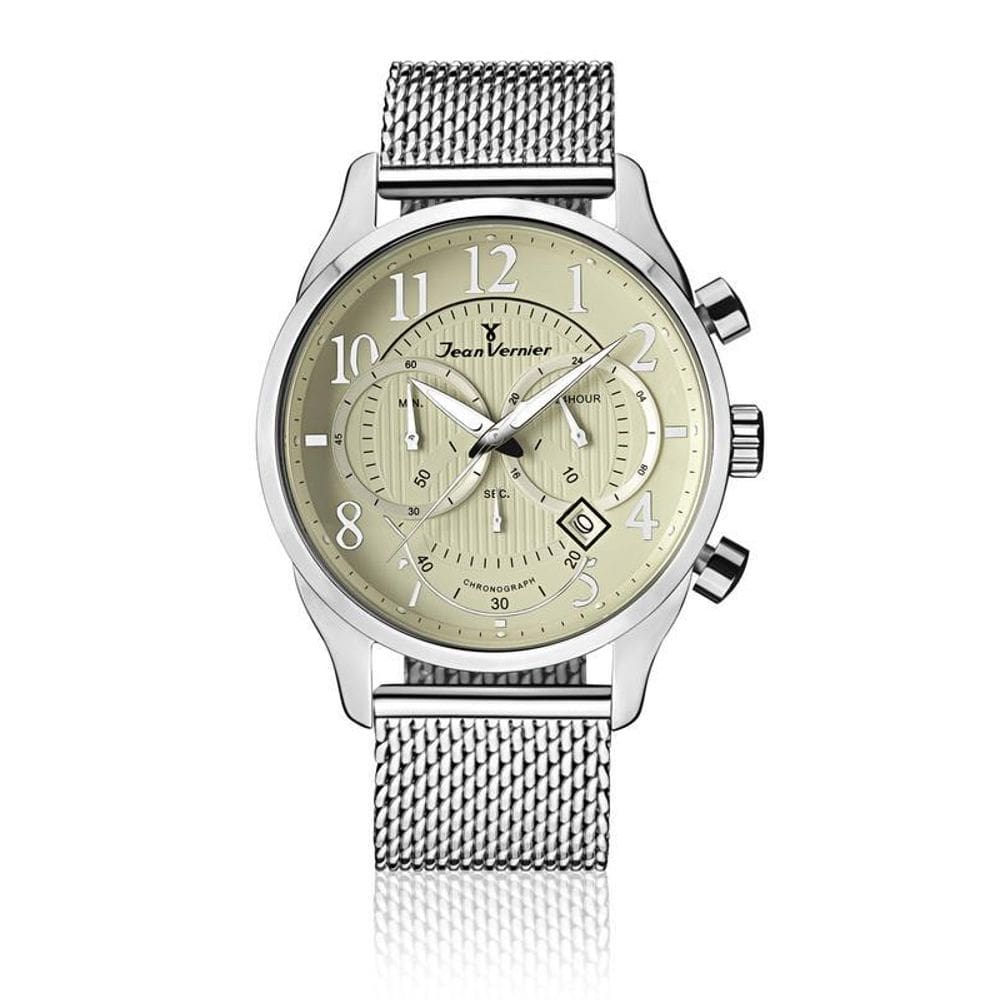Relógio De Pulso Jean Vernier Cronógrafo Jv00040A