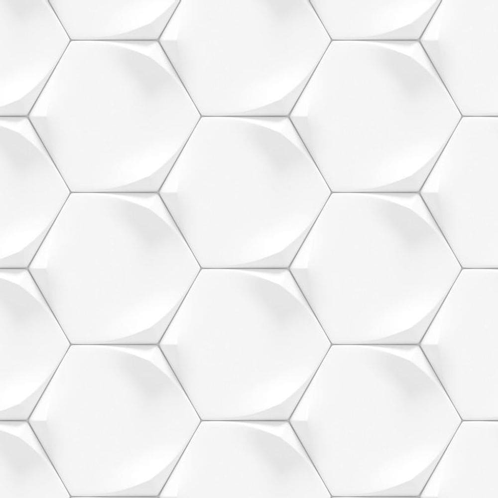 Papel Parede 3D Lajota Grande Adesivo Geometrico Decorativo