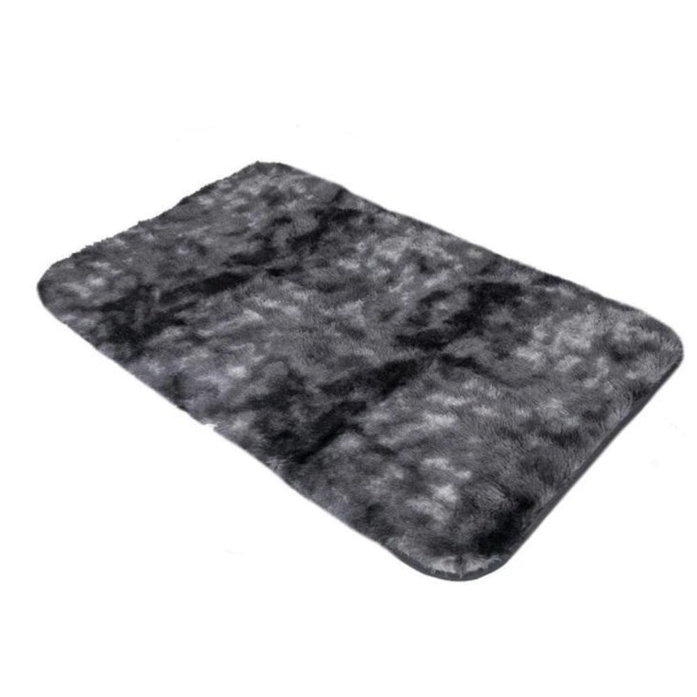 Tapete Porta Felpudo Cinza Mesclado 0,40 X 0,60 Metros