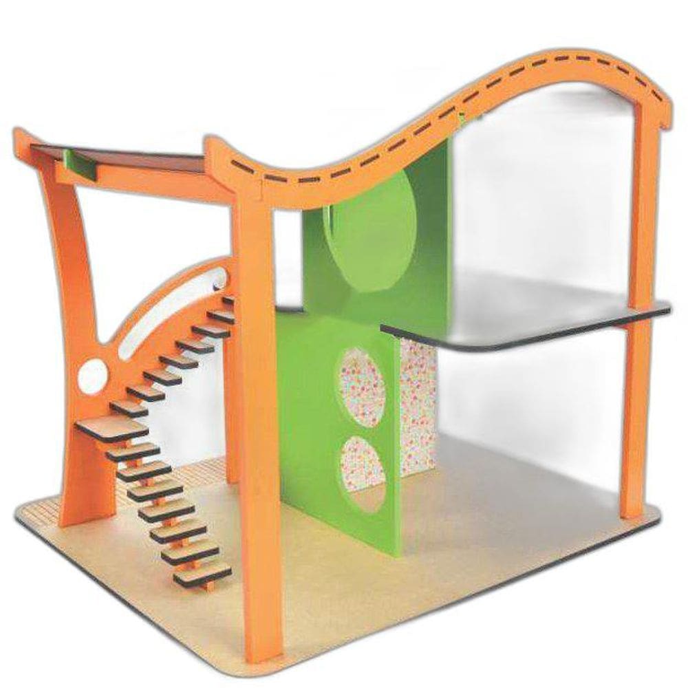 Casinha New Art Madeira Multicolorido Modelo 4