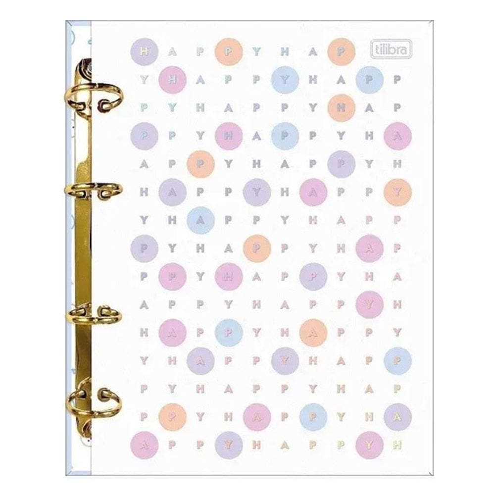 Fichário Caderno Argolado Happy 160 Folhas - Tilibra