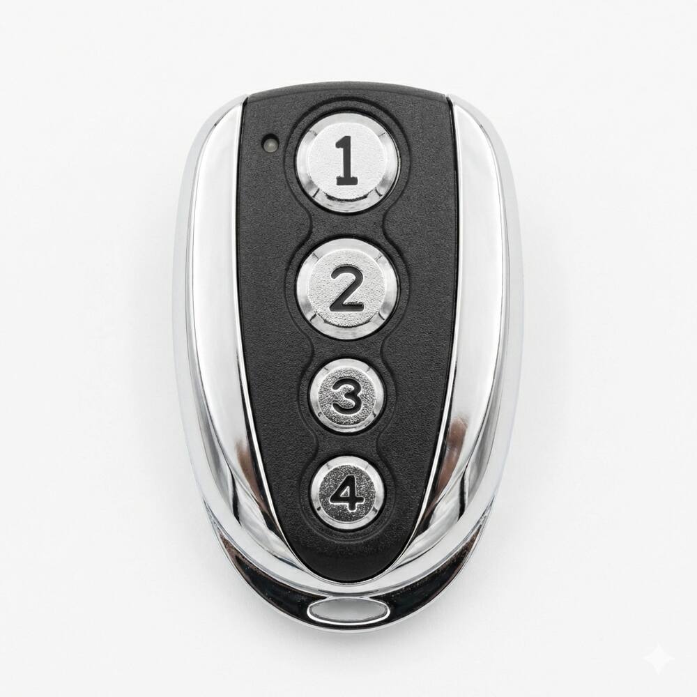 Controle Hibrido para centrais Rossi, Peccinin, Linear, PPA, RCG, Intelbras - AÇO ESCOVADO