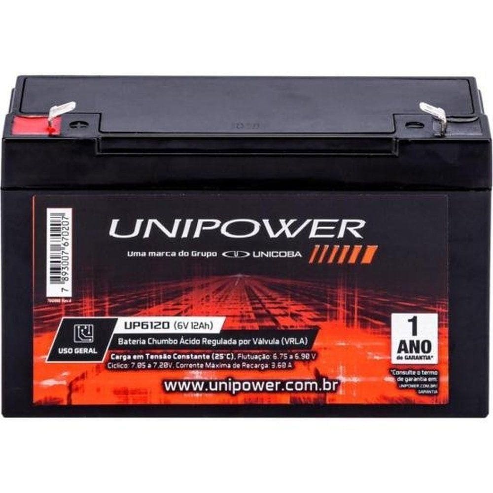 Bateria Estacionária 6v 12ah Unipower