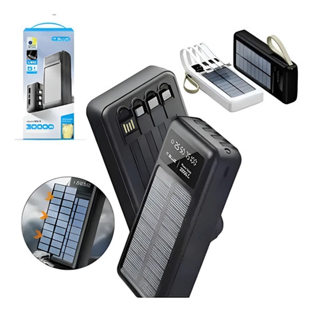Carregador Portátil Power Bank Energia Solar 30.000mAh MAX It-Blue