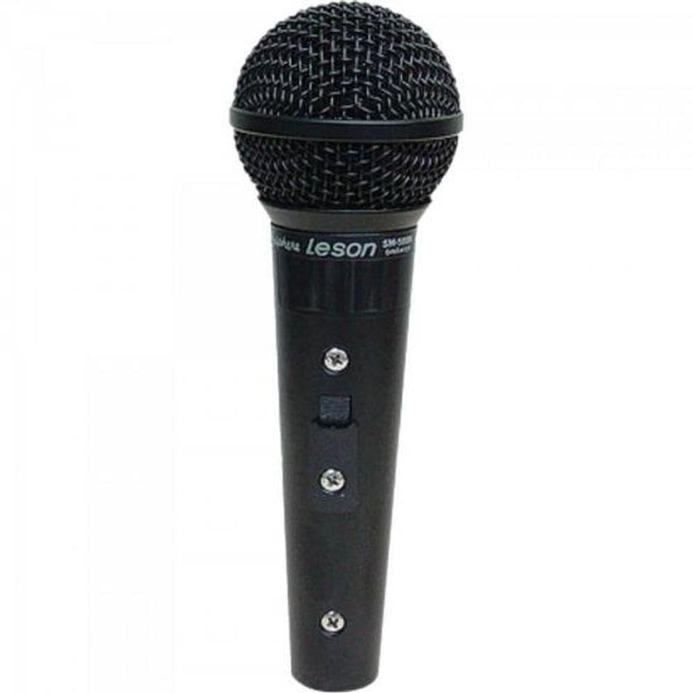 Microfone Vocal Leson Sm58 P4bk Profissional Preto Fosco