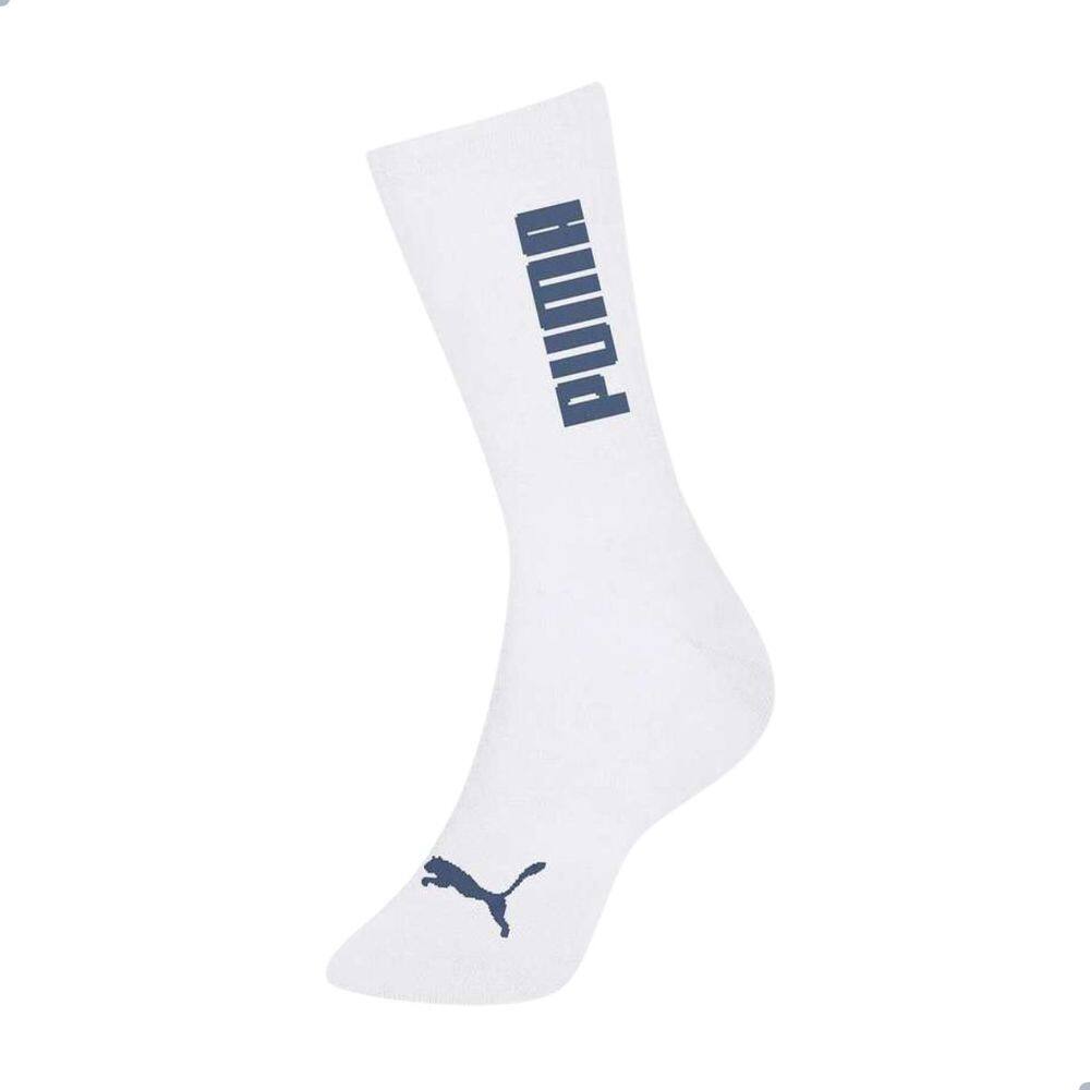 Meia Esportiva Cano Longo Puma Branco/Azul