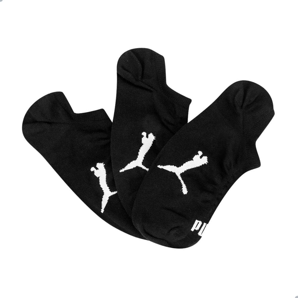 Kit de Meia Sapatilha Esportiva Puma Preto