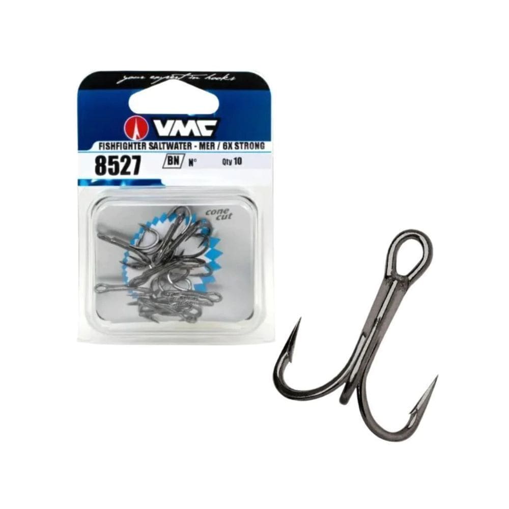 Garateia VMC 6X Fishfighter N°1 com 10 Unidades Black Aço Alto Carbono