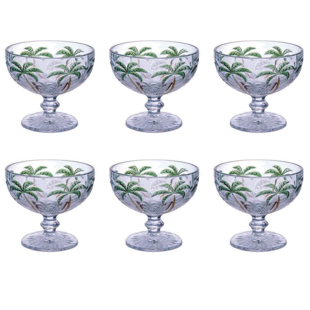 Jogo De 6 Taças Para Sobremesa 310ml Palm Tree Lanty Ke Home