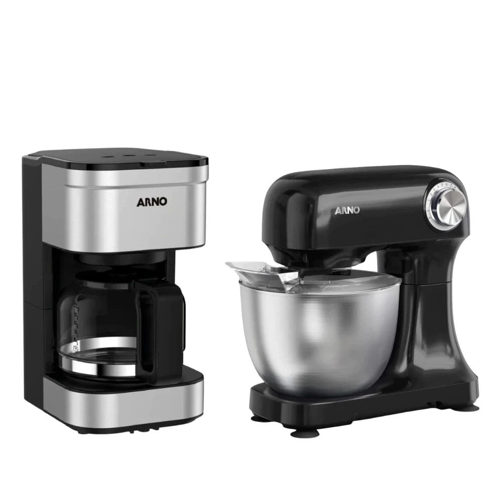 Kit Cafeteira Elétrica Preferita 750ml, Jarra de Vidro e Filtro + Batedeira Planetária 3,5L, 12 Velocidades, Com 3 Batedores Para Massas