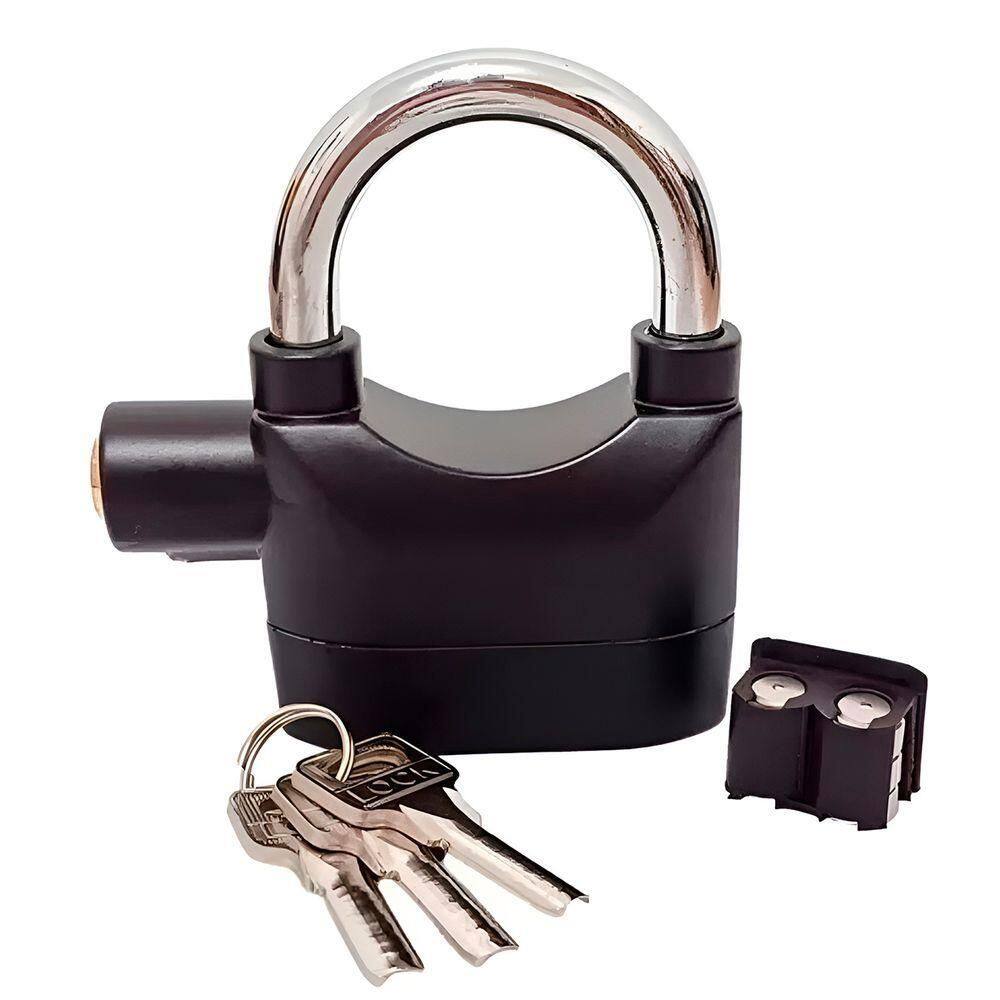 Cadeado Trava Alarme Sonoro Anti Furto Sensor Sonoro - Segurança Extra Para Bicicletas, Motos E Residências