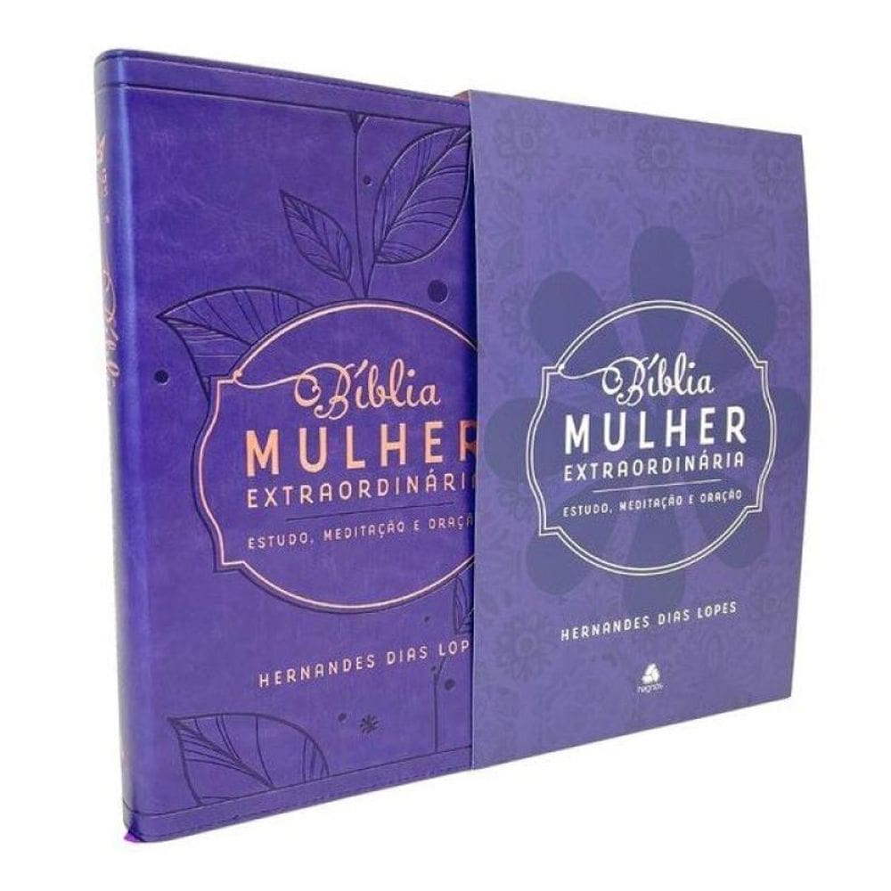 Bíblia Mulher Extraordinária - Estudo, Meditação E Oração - Lilás